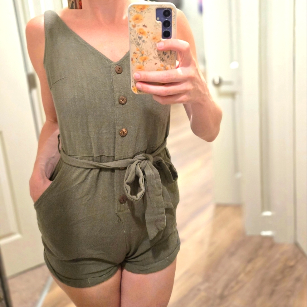 XS/S Green Shorts Romper